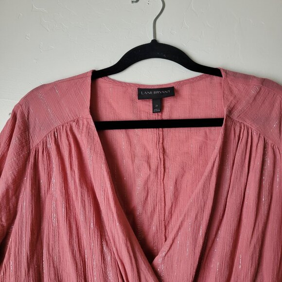 Lane Bryant Sparkle Thread V-Neck Top - Picture 4 of 8